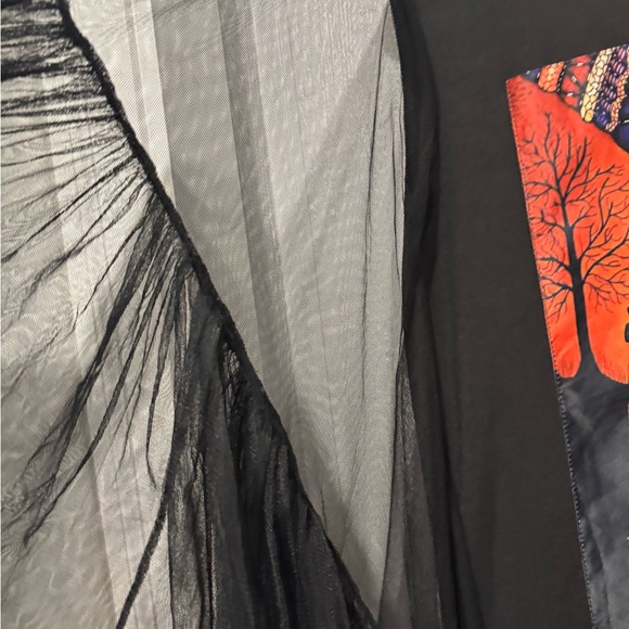 African art design Black Dress with Vibrant Artistic Design NEW - Picture 4 of 6